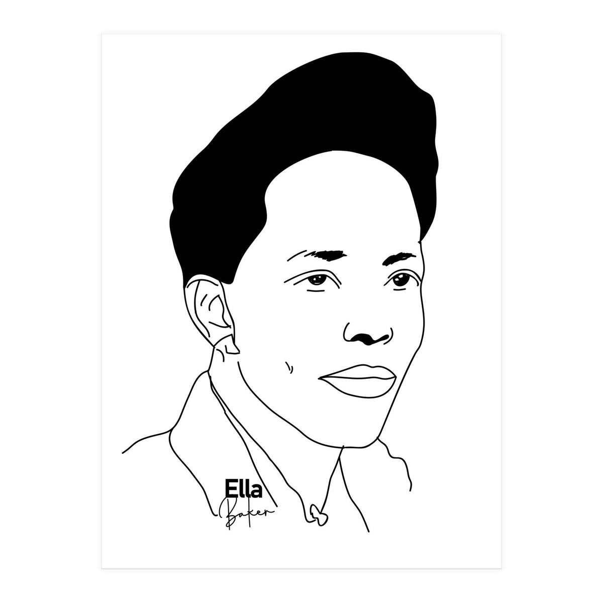 Ella Baker African-American Civil Rights Activist (Print Only)