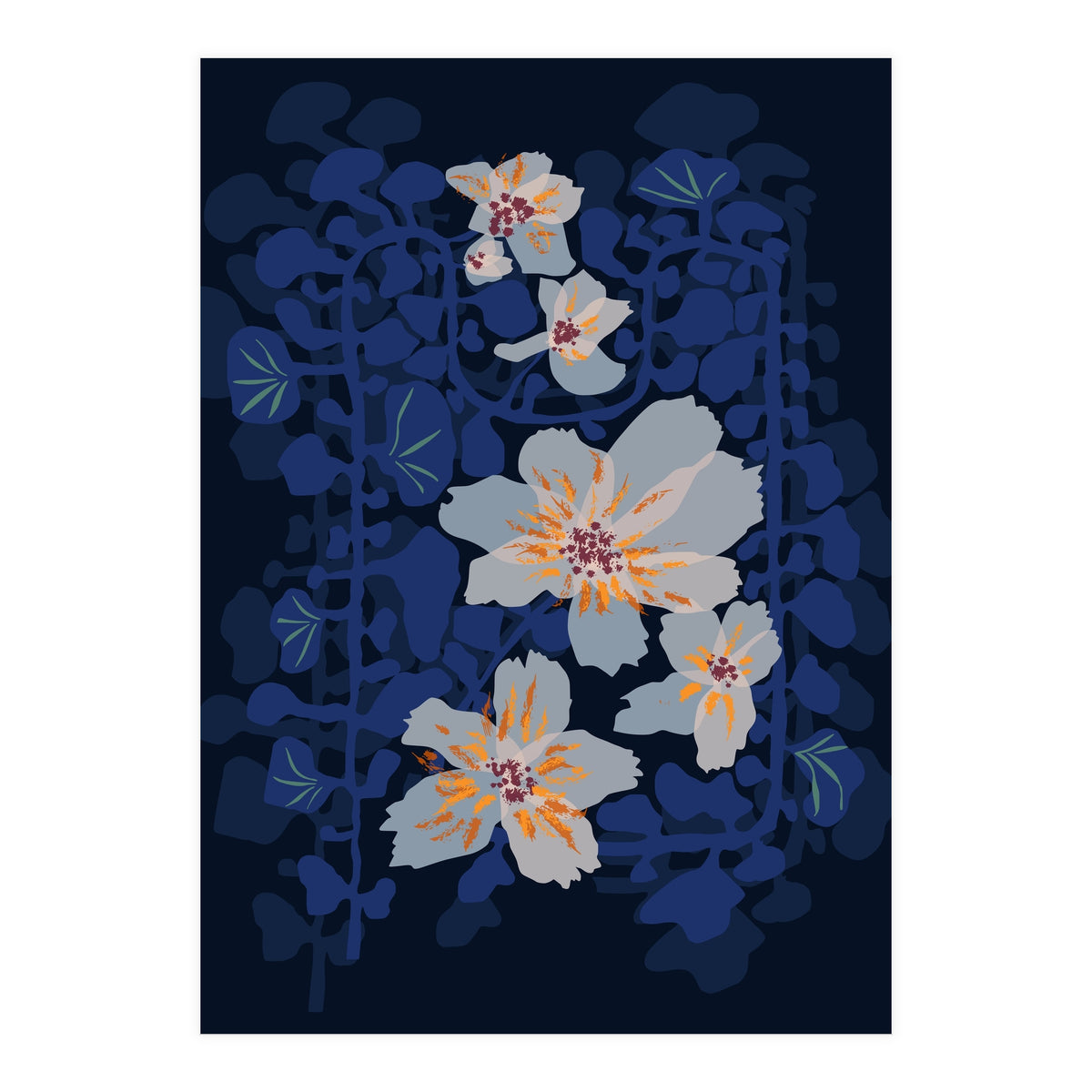 Orchid shadow blue notes (Print Only)