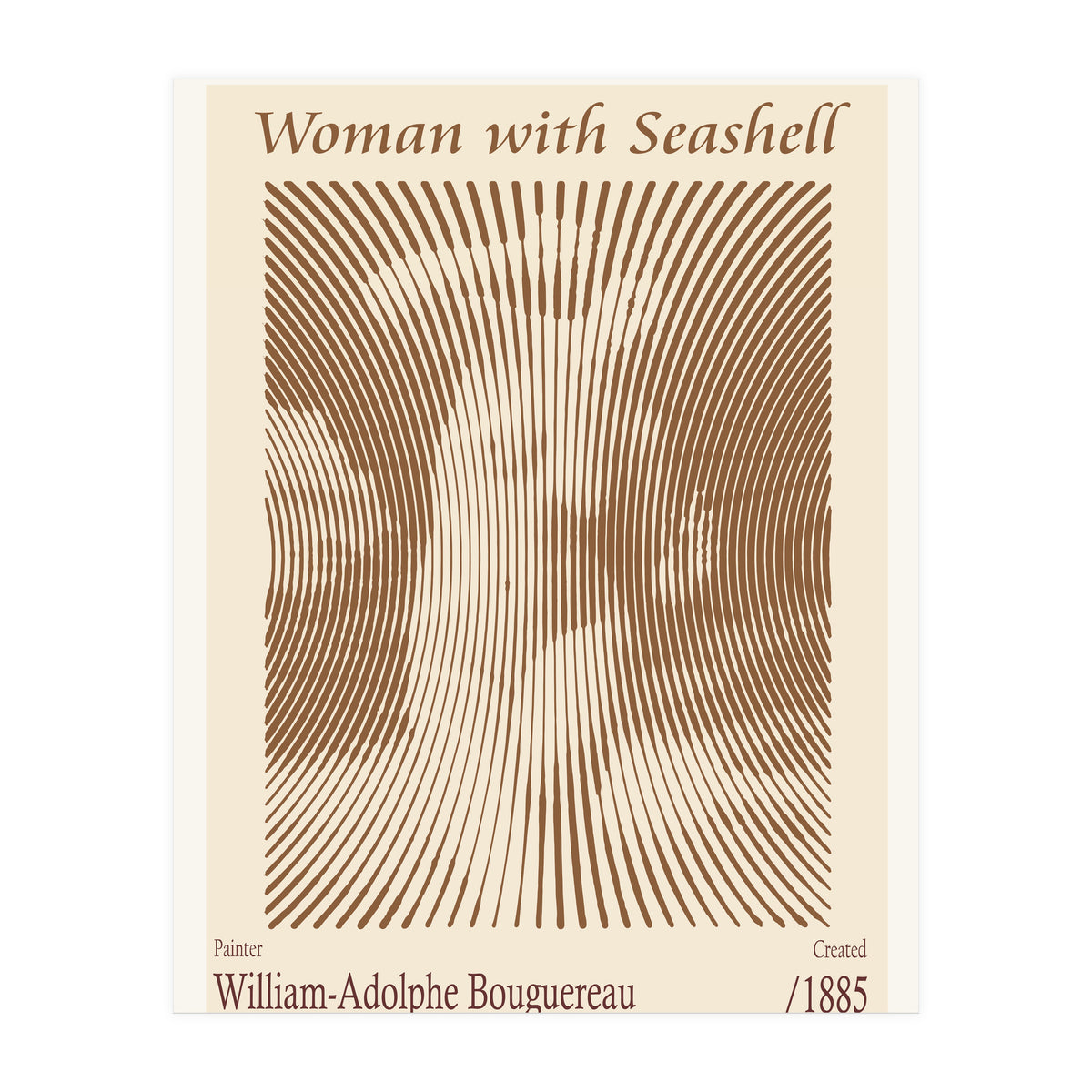 Woman With Seashell – William Adolphe Bouguereau (1885) (Print Only)