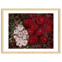 Vintage oil painted moody romantic Roses