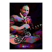 Jimmy Reed American BLues Musician Legend Colorful (Print Only)