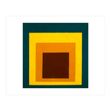JOSEF ALBERS - HOMAGE TO THE SQUARE DARK GREEN YELLOW ORANGE BROWN  (Print Only) thumbnail