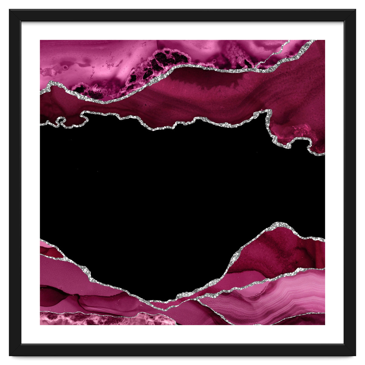 Burgundy & Silver Agate Texture 04