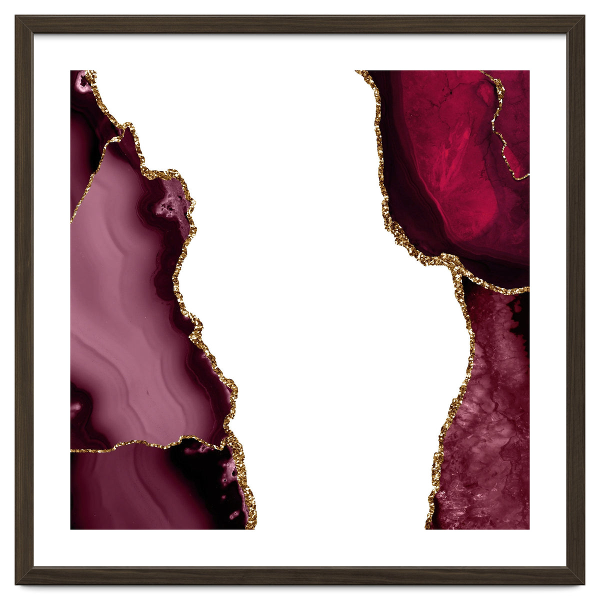 Burgundy & Gold Agate Texture 21