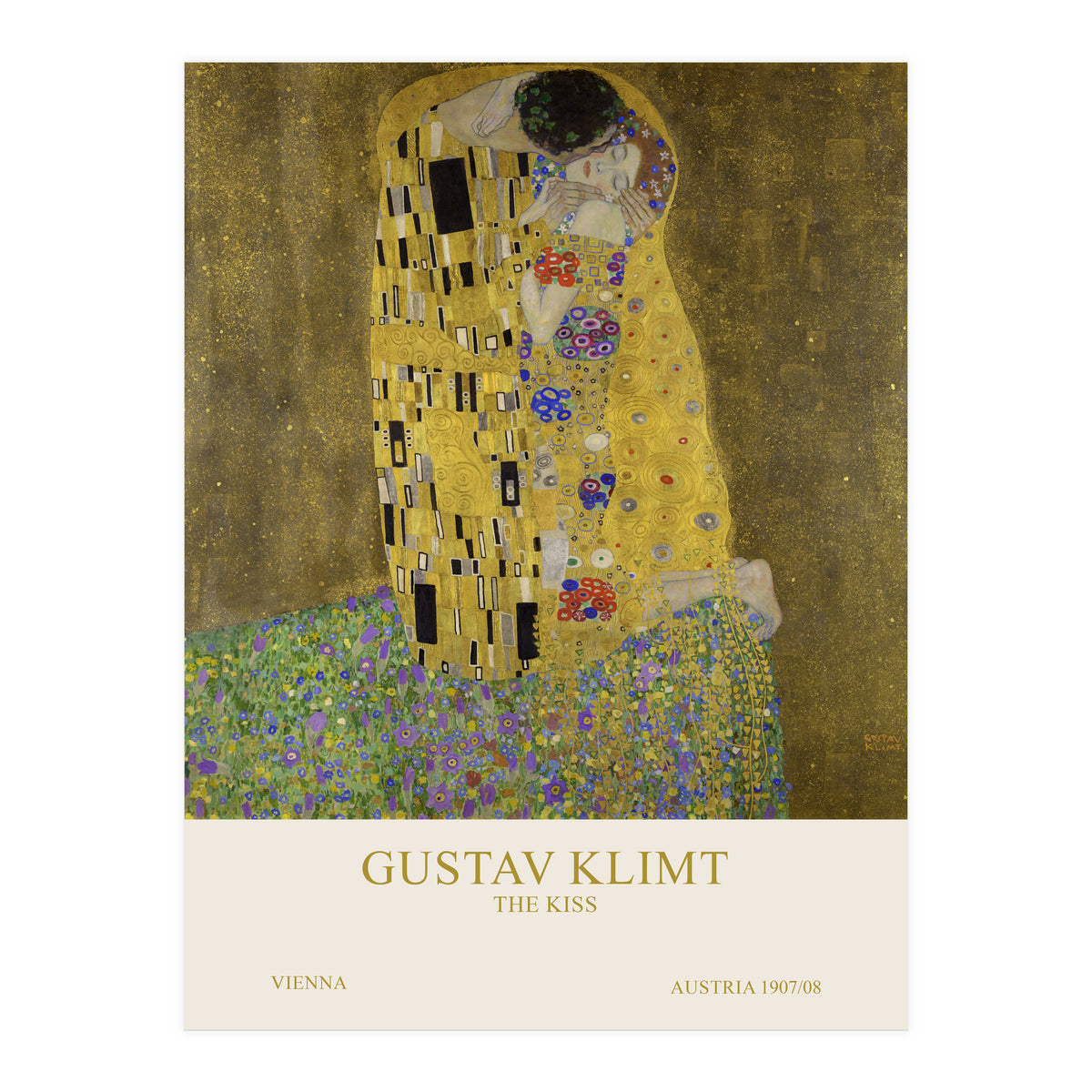 Gustav Klimt - The Kiss (Print Only)