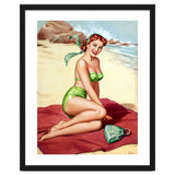 Smiling Pinup Sexy Girl On The Beach thumbnail