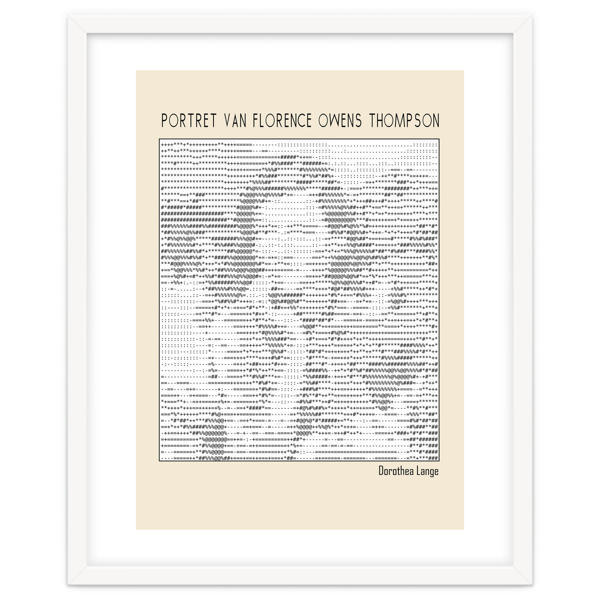Portret Van Florence Owens Thompson (ascii Art)