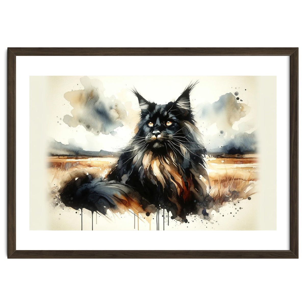 Mystical Black Cat In The Wild