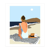 No Posting, No Liking, Just Living, Solitude Solo Woman Travel, Boss Lady Beach Ocean Sea, Summer Tan Bohemian (Print Only) thumbnail