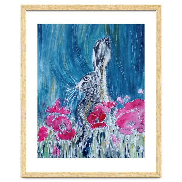 Hare And Poppies