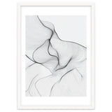 Abstract Black And White Flowing Lines Organic Form thumbnail