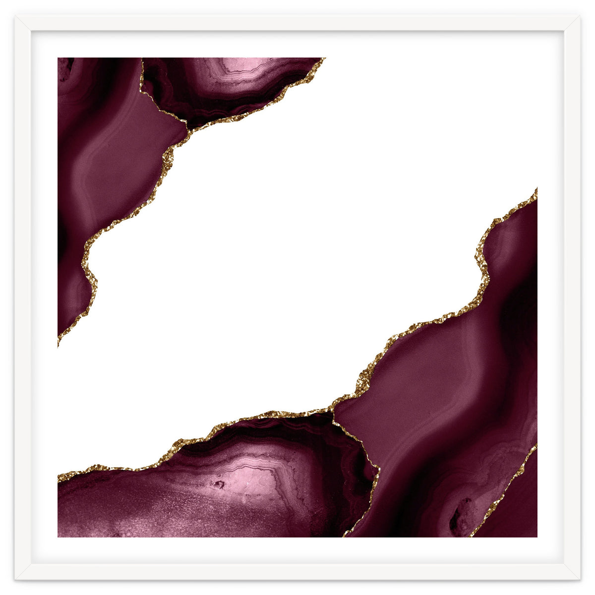 Burgundy & Gold Agate Texture 22