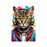 Cat In Headphones music (Print Only) thumbnail
