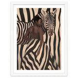 Woman And Zebra In Bold Stripes thumbnail