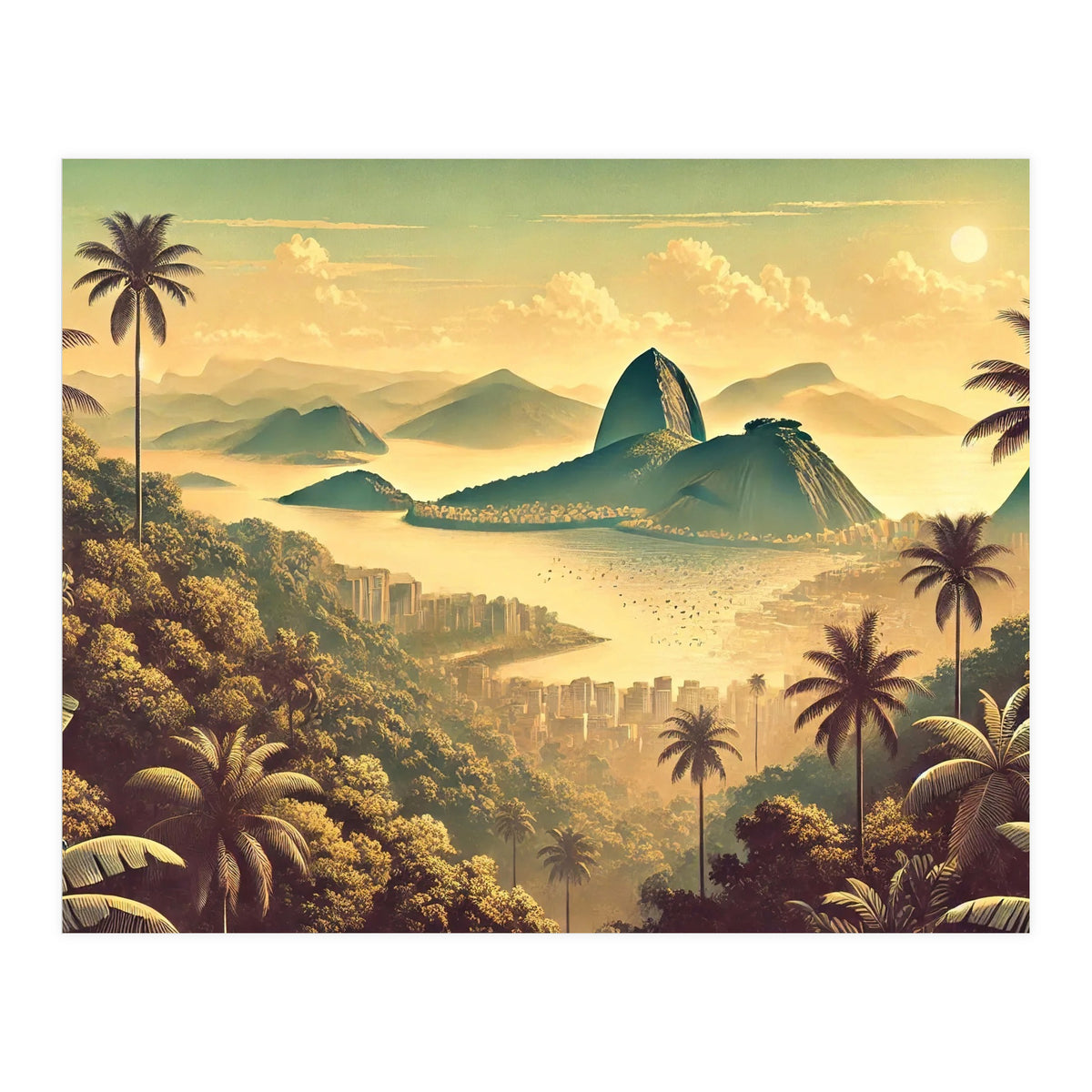Vintage Brazil, Rio De Janeiro Tropics Poster (Print Only)
