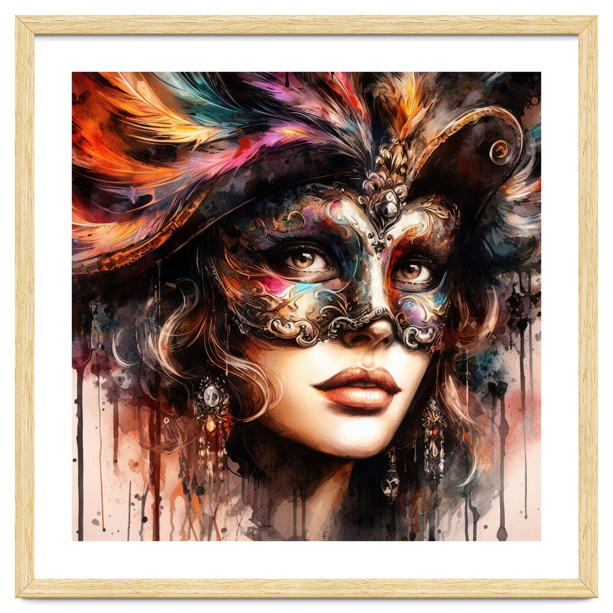 Watercolor Carnival Woman #6