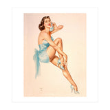 Beautiful Pinup Woman Posing In Ballerina Costume (Print Only) thumbnail