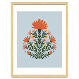 Symmetrical floral bouquet - orange and green thumbnail