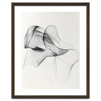 Abstract Black And White Flowing Lines Art