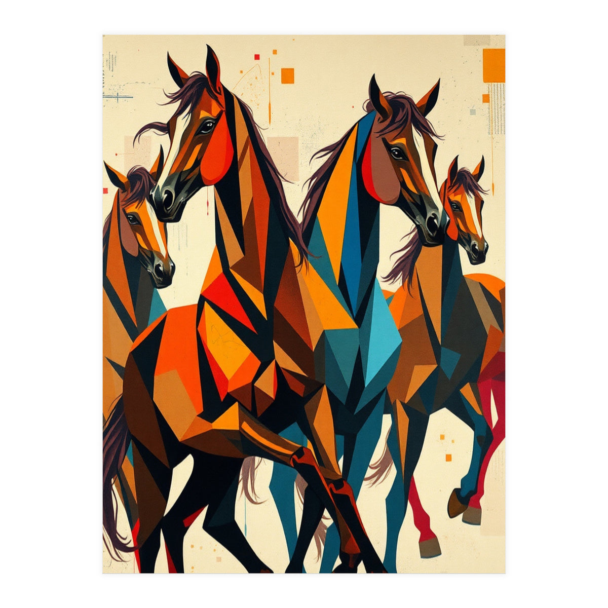Abstract Horse Modern (Print Only)