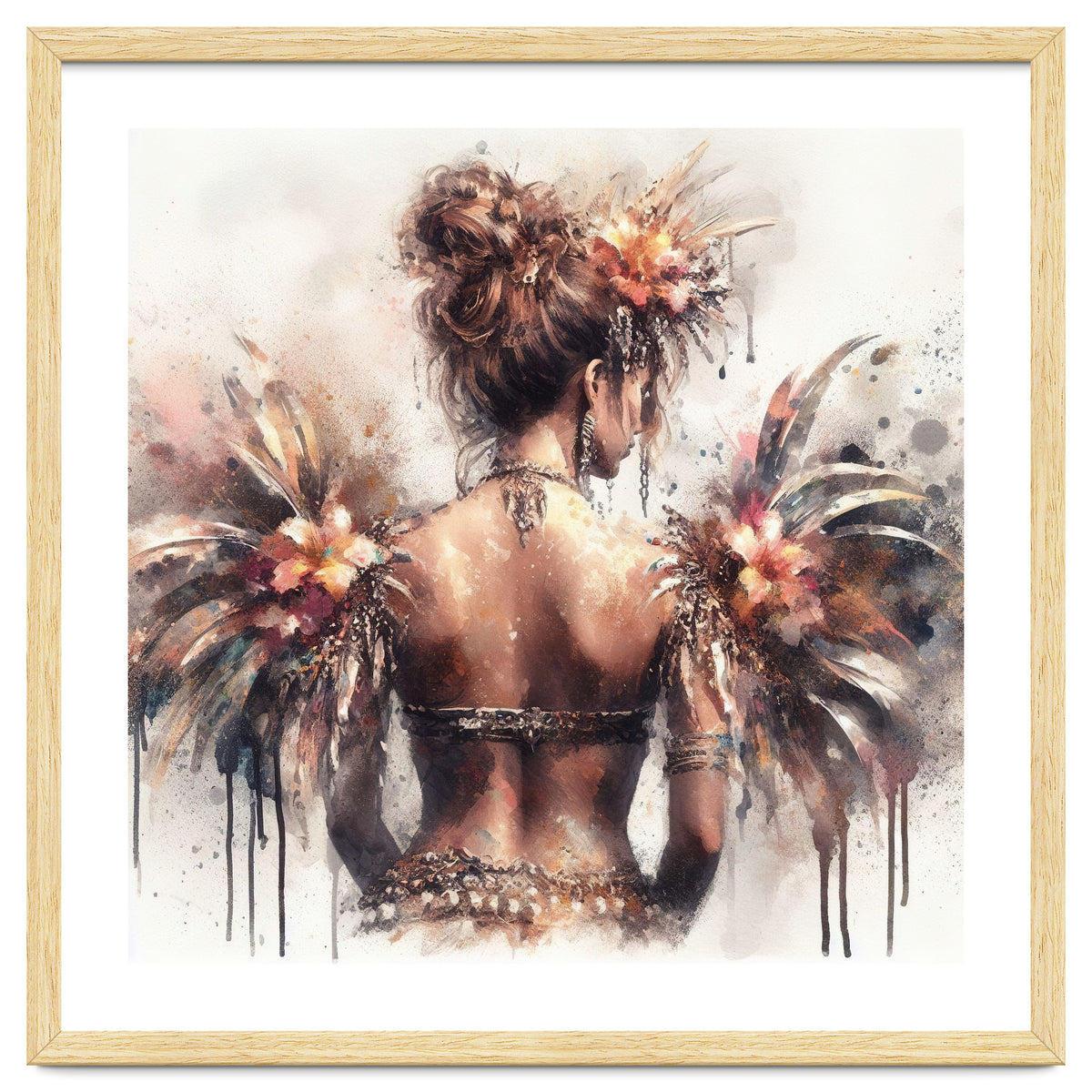 Ornate Floral Back Portrait