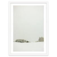 Minimalistic snow landscape