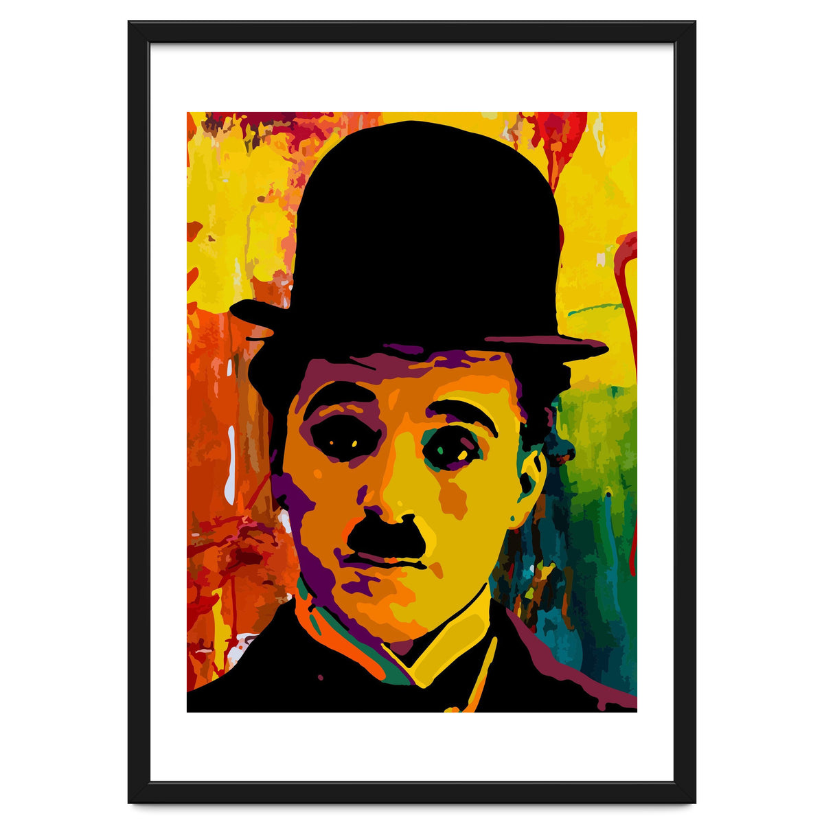 Charlie Chaplin Colorful Abstract Art