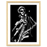 Rahsaan Roland Kirk American Jazz Multi-Instrumentalist in Grayscale thumbnail