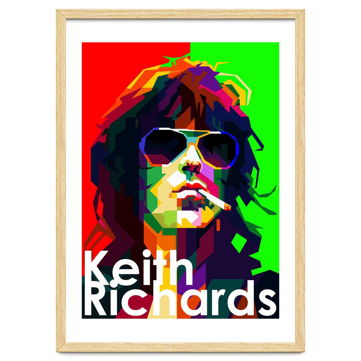 Keith Richards Pop Art WPAP