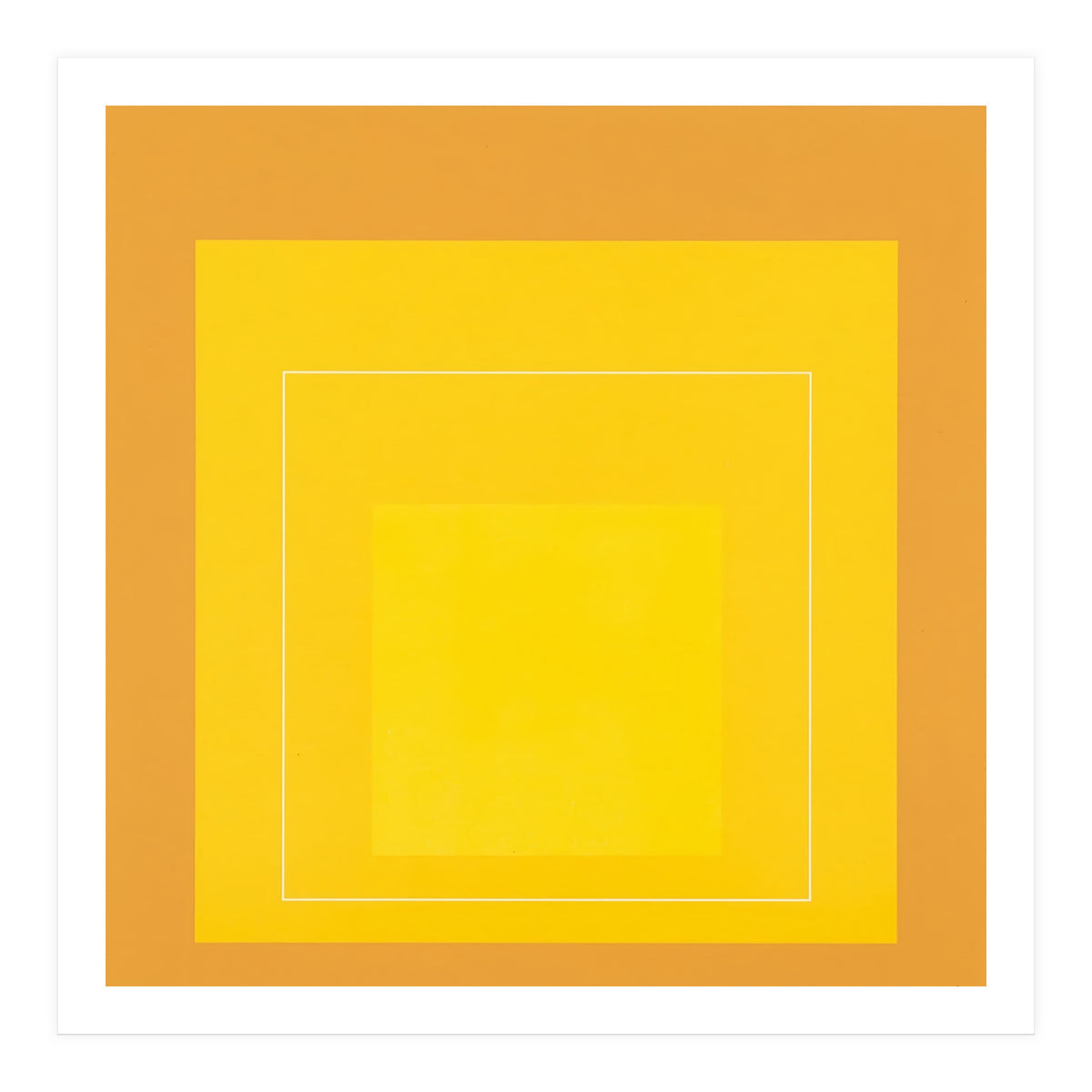 JOSEF ALBERS - HOMAGE TO THE SQUARE ORANGE YELLOW  (Print Only)