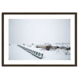 No people on a bench in the snowy winter thumbnail