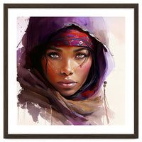 Watercolor Tuareg Woman #6