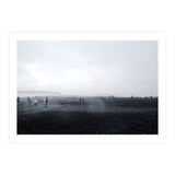Tourists on the black sand beach - Iceland  (Print Only) thumbnail
