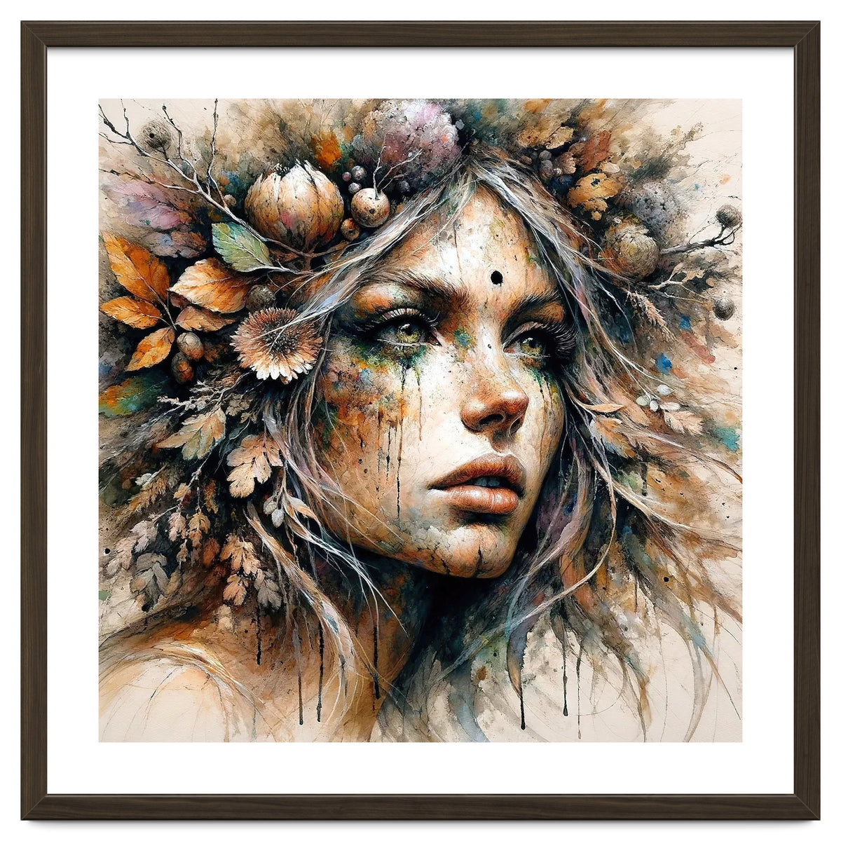 Harvest Crown Druid Woman Portrait