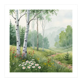Birch Grove Serenity: A Meadow Wildflower Path (Print Only) thumbnail