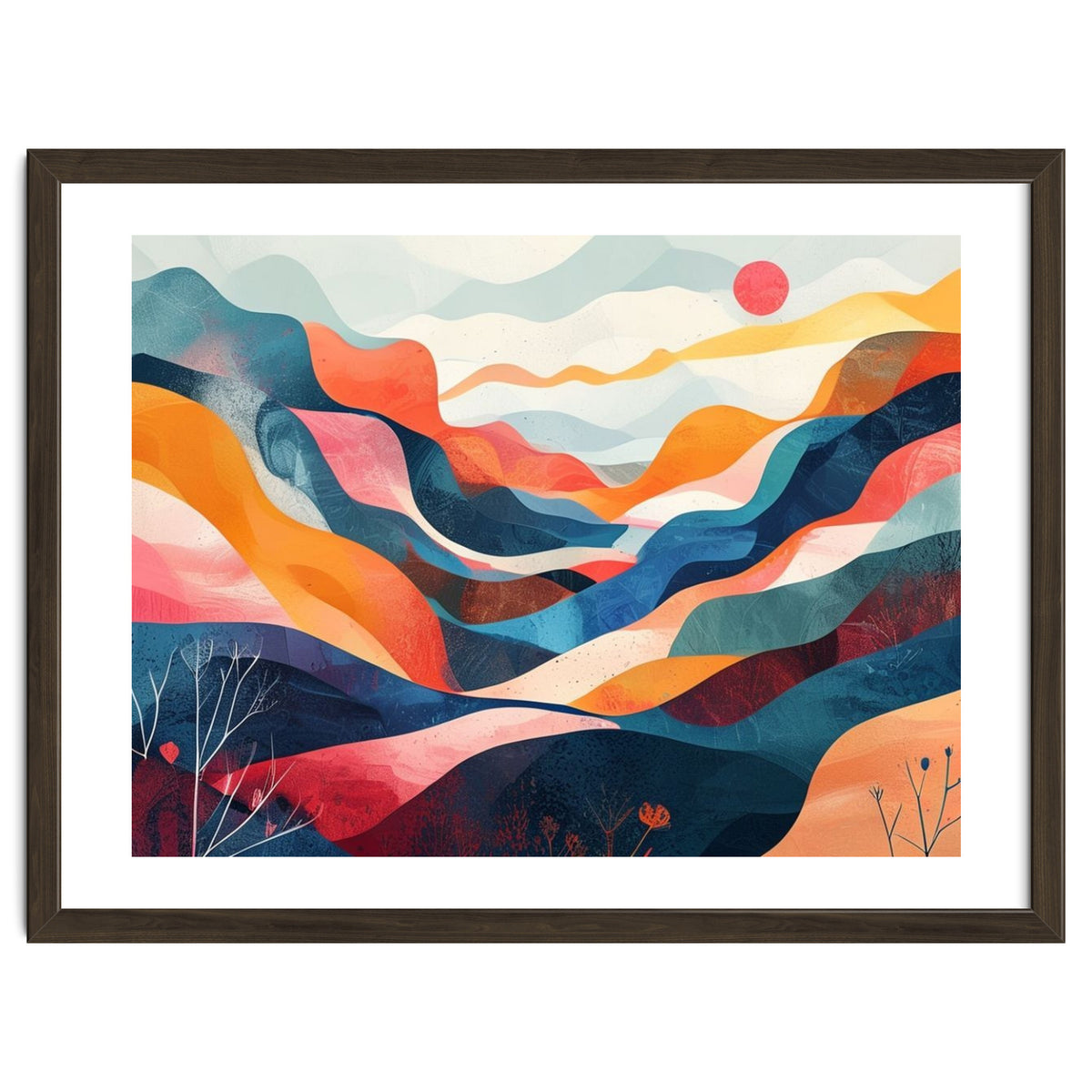 Abstract Mountain Landscape Art