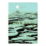 Dreamy Lake, Pastel Nature Botanical Jungle Landscape, Travel Pond Forest Plants Bohemian, Eclectic Scenic (Print Only) thumbnail