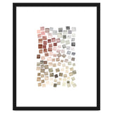 Watercolor Geometric Square Shapes Red thumbnail
