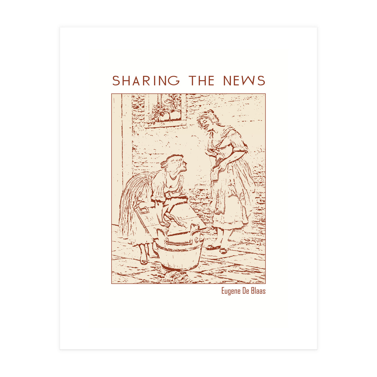 Sharing The News – Eugene De Blaas (Print Only)