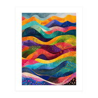 Abstract Rainbow Rolling Hills Landscape (Print Only)