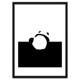 Find Your Feet, Panda Abstract Monochromatic Black & White, Wildlife Animals Cute Eclectic Bohemian Pets thumbnail