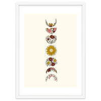 Floral Phases Of The Moon