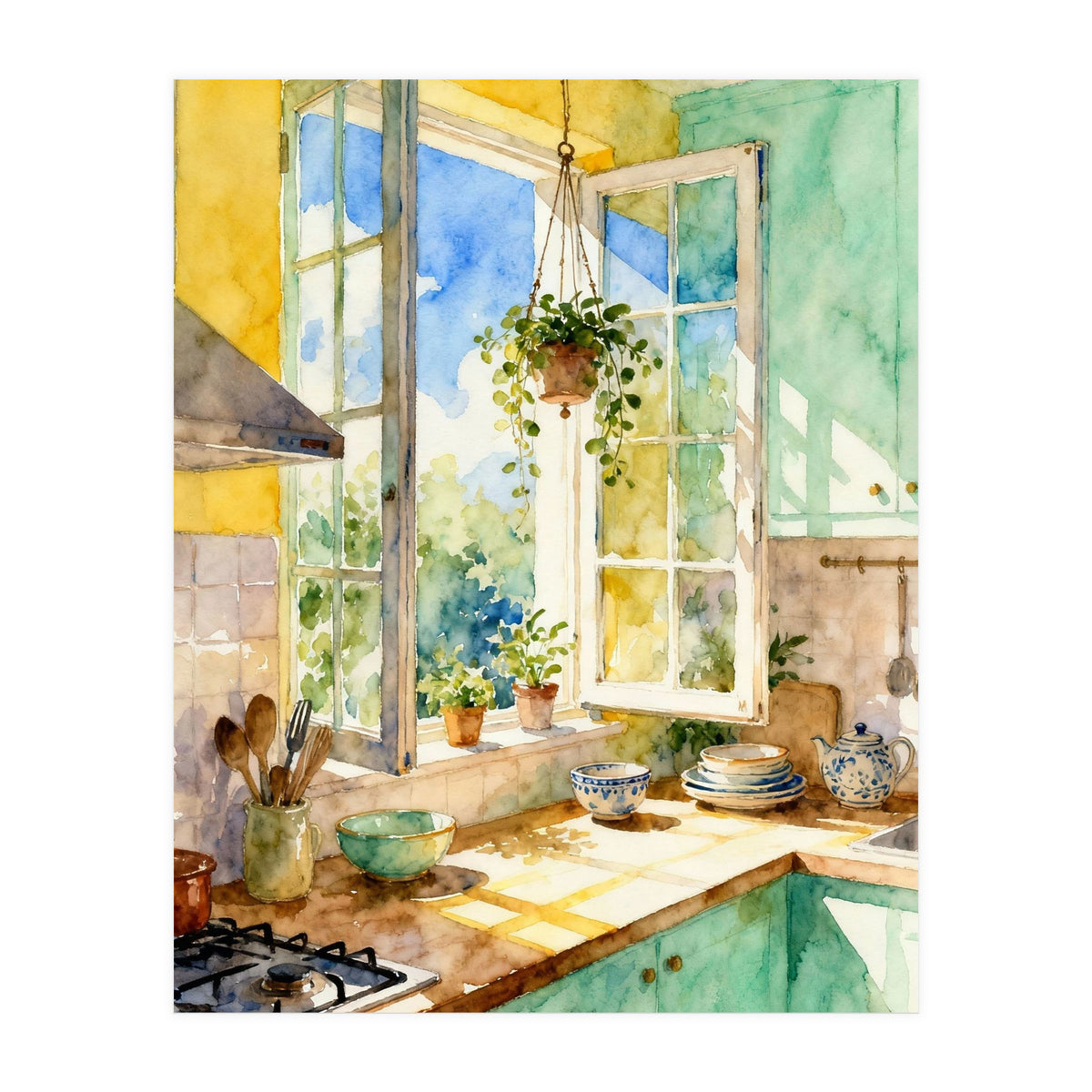 Matisse Inspired Kitchen Room (Print Only)