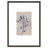 Leaf Beige and Blue Art Print thumbnail