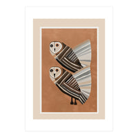 Striped Owl Pair (Print Only)
