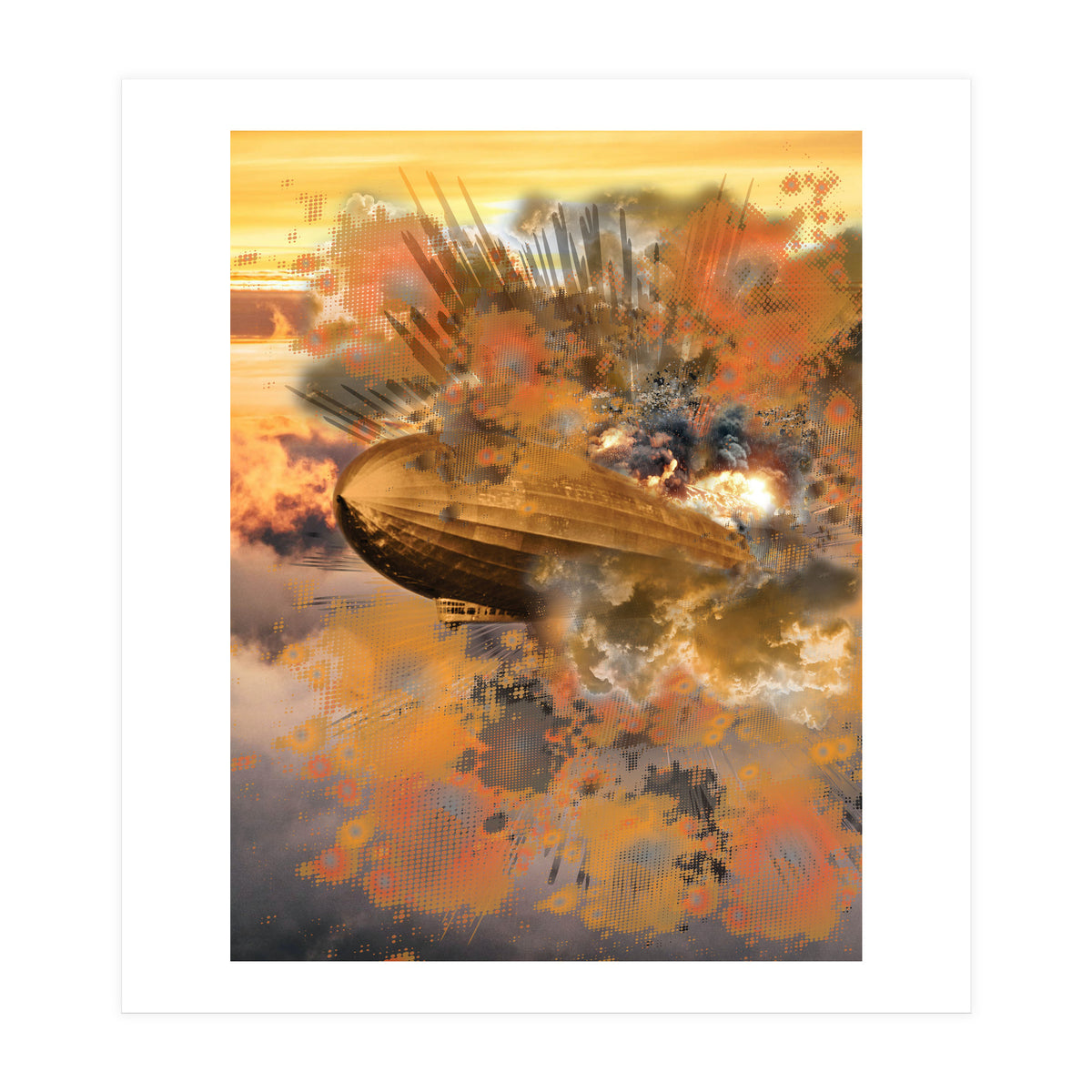 Zeppelin Balloon Explosion (Print Only)