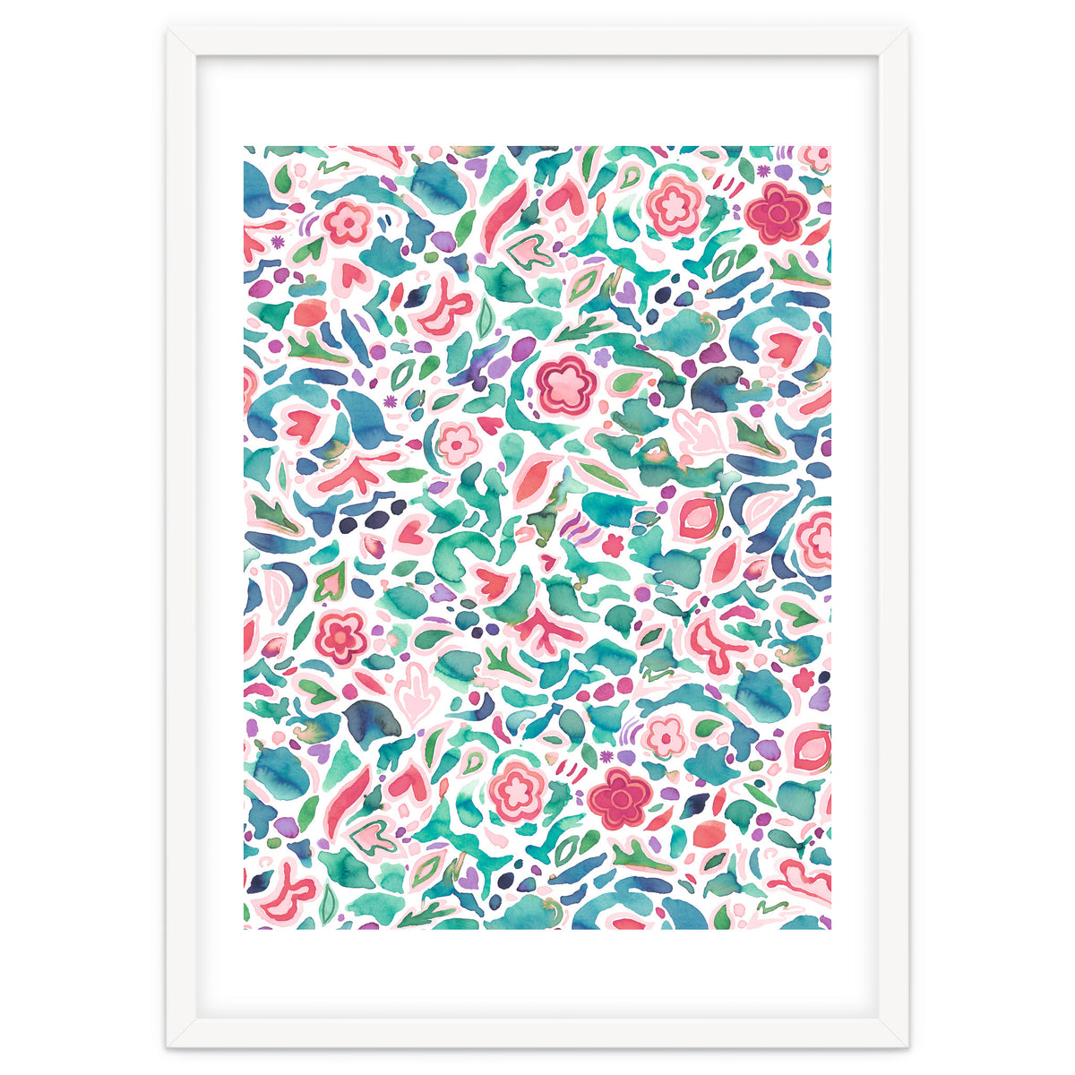 Primitive Flowers Green Coral