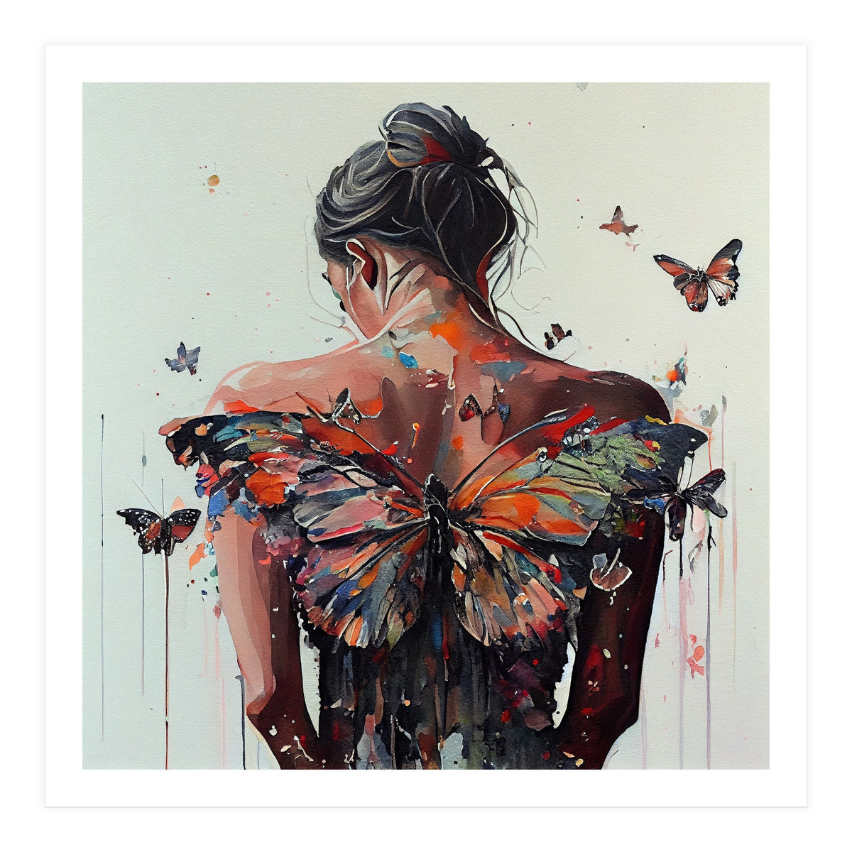 Powerful Butterfly Woman Body #5 (Print Only)