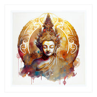 Golden Halo Buddha Portrait (Print Only)