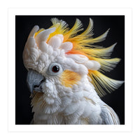 Beautiful Cockatoo Parrot Portrait Headshot (Print Only)